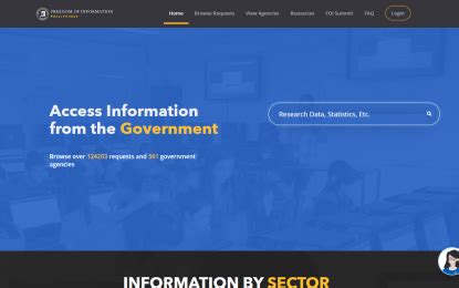 eFOI portal under system upgrade to enhance user experience.